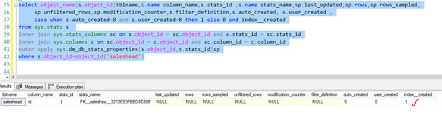 Now Verify how many stats created: Their 1 state will found with Primary key