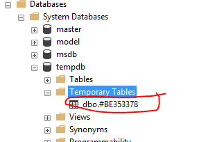 recheck tempdb’s temporary tables